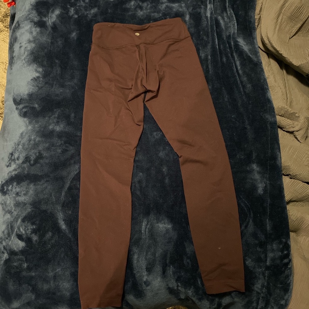 Dark Burgundy/ purple Lululemon athletica wunder under leggings